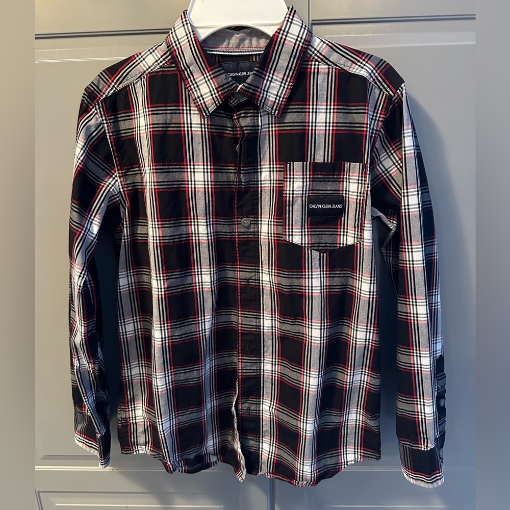Calvin Klein Button down kids size M 10/12